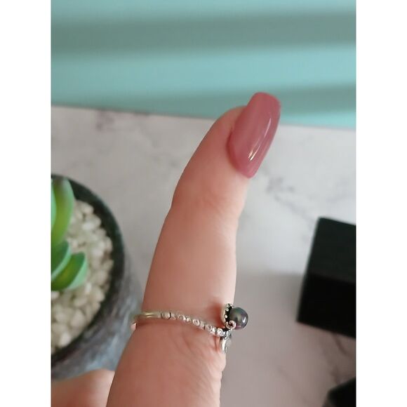 Disney The Little Mermaid Ursula Ring S925 ALE Luminous Purple Pearl & Tentacles - Picture 10 of 13